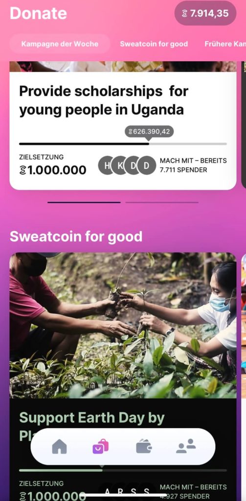 Sweatcoin for Good