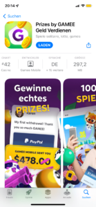 Prizes App - Apps zum Geld verdienen