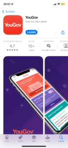 YouGov App - Apps zum Geld verdienen